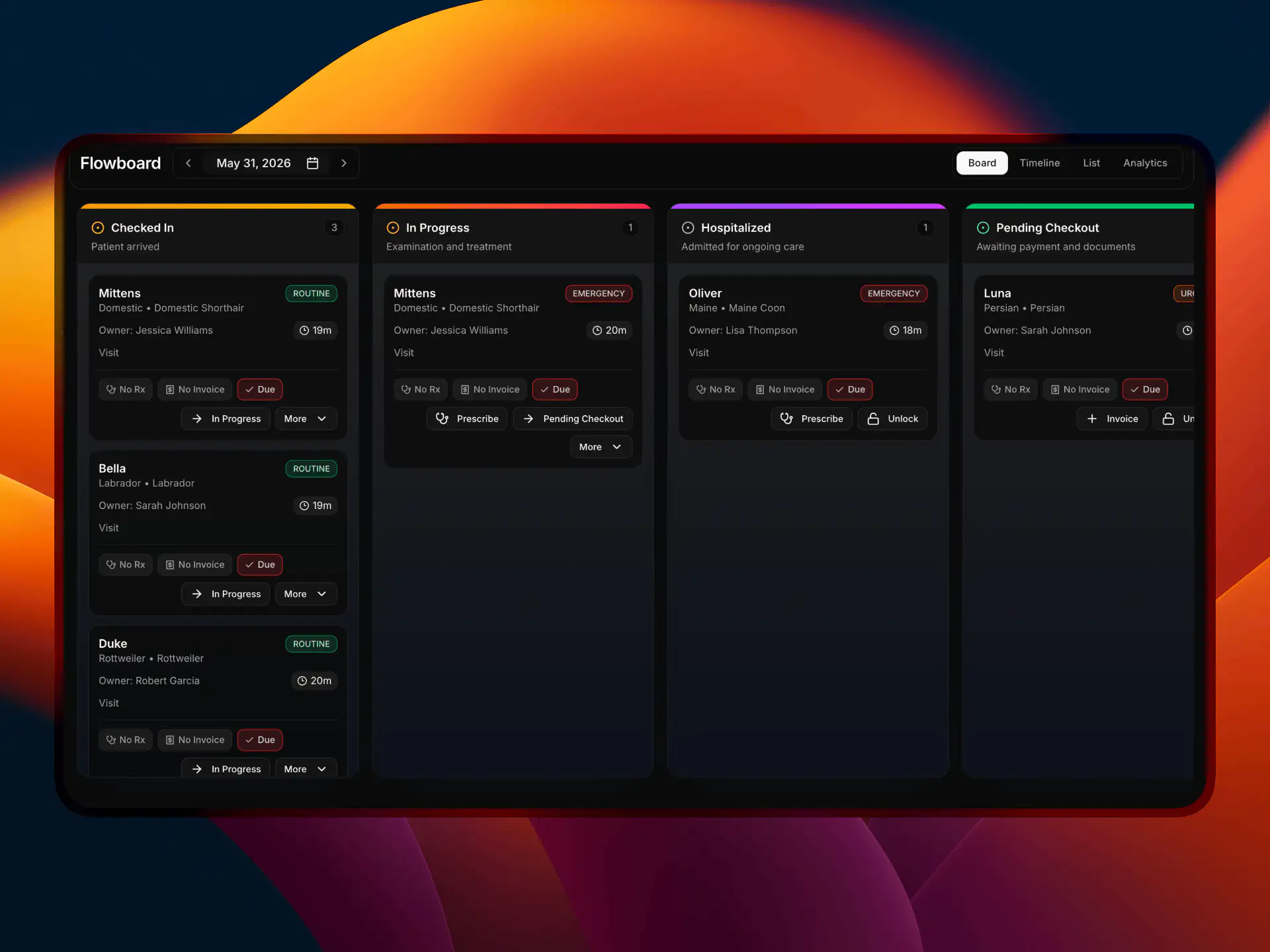 Visual workflow management