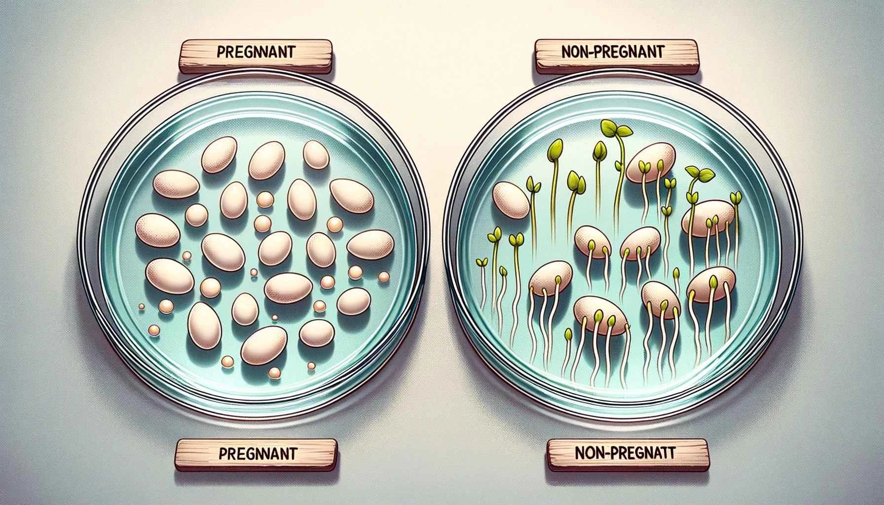 Seed bio assay method for pregnancy diagnosis