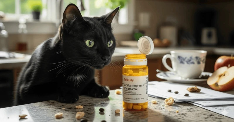 Acetaminophen aka. paracetamol toxicity in cats